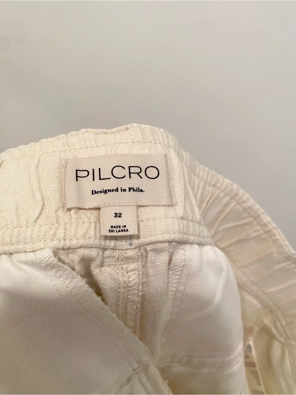 PILCRO BY ANTHROPOLOGIE Beachy Tidal Cargo Denim Shorts Size 32 Cream - Picture 5 of 10